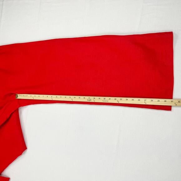J Crew Womens Pleated Linen Wide Leg Trouser Pant Size 12 Red - Picture 13 of 14
